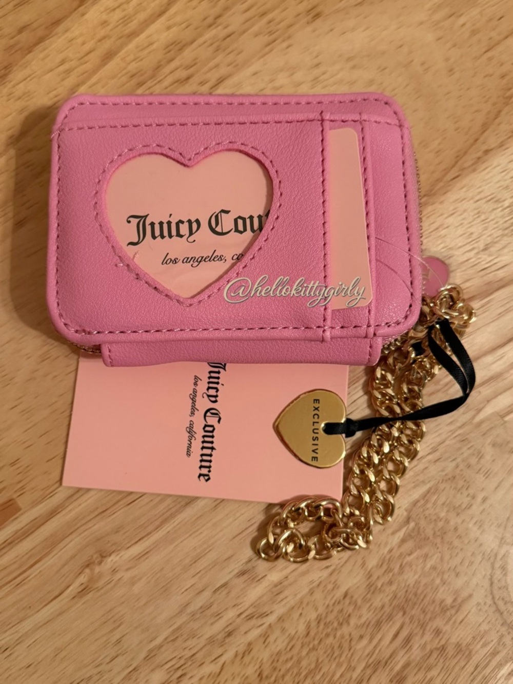 Juicy Couture Pink & Yellow Retro Strawberry Card Case Wristlet - Picture 2 of 2